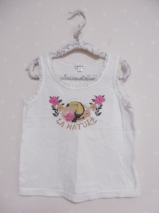 # a.v.v # pretty race attaching cotton tank top 120cm white 