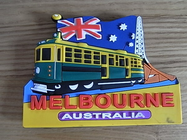 オーストラリア☆メルボルン名物「トラム」のマグネット 乗り物