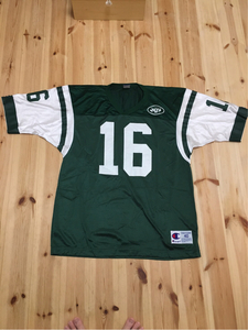 Champion チャンピオン NEW YORK JETS ニューヨーク ジェッツ NY アメリカンフットボール アメフト ユニホーム No.16 VINNY TESTAVERDE M