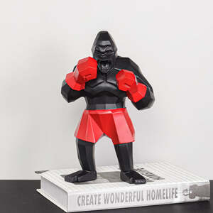  Gorilla Boxer произведение искусства черный чёрный Северная Европа украшение интерьер смешанные товары товары украшение за границей популярный высококлассный модный бокс 