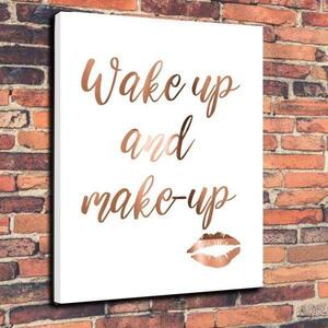 英字 Wake Up & Make Up Beauty 高級 キャンバス アート パネル ポスター A１ 海外 グッズ インテリア 写真 英語 おしゃれ かわいい