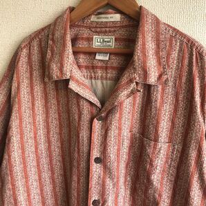 エルエルビーン 総柄 開襟 シャツ 半袖 L.L.Bean