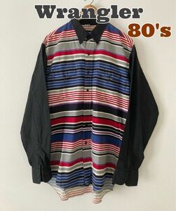 Wrangler ラングラー　カウボーイカット 長袖シャツ　ウエスタンシャツ　80's古着