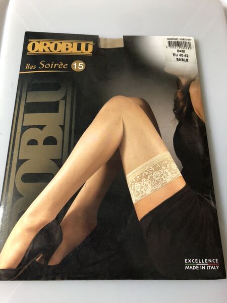 【送料無料】 OROBLU bas soiree 15 M eu 40-42 SABLE ストッキング ベージュ