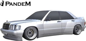 【M’s】W201 BENZ 190E (1985y-1993y) PANDEM フロントリップ＋スプリッター 2点／／パンデム エアロ フロントリップスポイラー セット