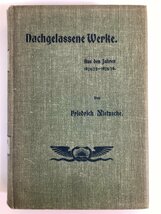 Nietzsche’s Werke Band X　洋書/ドイツ語/フリードリヒ・ニーチェ/作品/哲学/1903年発行【ta05f】_画像1