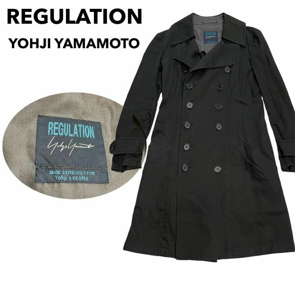 REGULATION YOHJI YAMAMOTO トレンチコート ダブルブレスト ヨウジヤマモト レディース メンズ 2