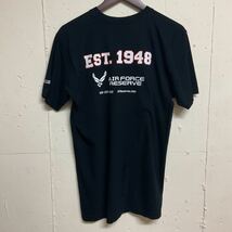 Air Force Reserve 半袖Tシャツ 半袖 Tシャツ ブラック ミリタリーTシャツ USA製 古着 L_画像2