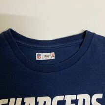 NFL アメフト アメリカンフットボール チームTシャツ 半袖 Tシャツ プリントTシャツ 古着 L ネイビー CHARGERS 28 GORDON_画像4