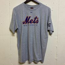 NIKE ナイキ Mets BASEBALL Tシャツ 半袖 M 古着 グレー_画像1