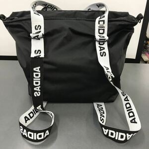  Adidas ×moussy tote bag shoulder strap less black secondhand goods 