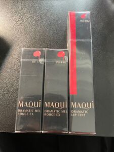 マキアージュ ドラマティックルージュ(PK440, BE777)、ドラマティックリップティントRD302 3点セット