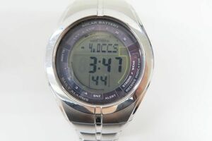8016/ha/08.02 CASIO カシオ Wave ceptor ウェブセプター WV-100J 電波ソーラー デジタル 腕時計 動品（61302）
