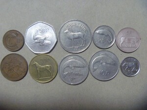 アイルランド 古銭 旧硬貨 コイン 10種 ポンド フローリン 2シリング ペンス ペニー 外国貨幣 外国銭 セット 同梱割引あり