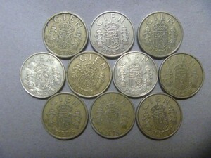スペイン 古銭 旧硬貨 100ペセタ 10枚セット コイン 外国貨幣 外国銭 まとめ売り 同梱割引あり