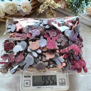 デコパーツ プラパーツ ハンドメイド 手作り 大量 パーツ キラキラ ラメ付き1