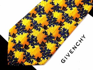 ♪27068C♪良品【花 植物 植木 柄】ジバンシィ【GIVENCHY】ネクタイ