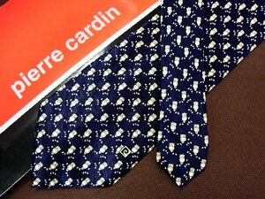 ♪27029C♪良品【鳥 フクロウ 柄】ピエールカルダン【pierre cardin】ネクタイ