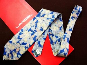 ♪27279C♪良品【花 植物 柄】ランセル【LANCEL】 ネクタイ