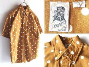  rare 60s Vintage KENNINGTONke person ton white tag 6 button dot polka dot total pattern short sleeves BD shirt So- car Form Fit button down cat pohs possible 