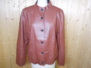 A818 ◆ Сенинонская кожаная куртка из ягненка ◆ Seninon Shipe Leather Leather Blouson Brown Color Idem Idem Международное открытие и закрытие пуговиц