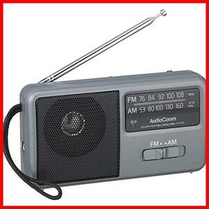 シルバー RAD-F1771M コンパクトラジオ AM/FM 07-9721 ポータブルラジオ オーム電機 シルバー