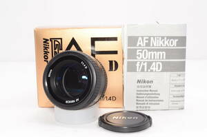 超美品★Nikon ニコン Ai AF Nikkor 50mm F1.4D フルサイズ対応 単焦点レンズ★元箱付 080004