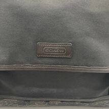 1円〜【美品】COACH コーチ ショルダーバッグ メッセンジャー ビジネス 迷彩 カモフラージュ A4 レザー ナイロン ブラック 黒 斜め掛け_画像3