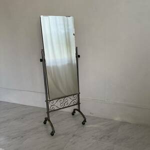  Showa Retro Vintage stand mirror looking glass store furniture retro antique used 