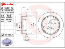 ブレンボ ディスクローター インプレッサ GH系 GH8 リア S-GT 2枚セット 07/06～10/04 brembo 送料無料_画像2