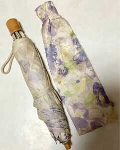 折り畳み 日傘＊上品 花柄 薄紫系