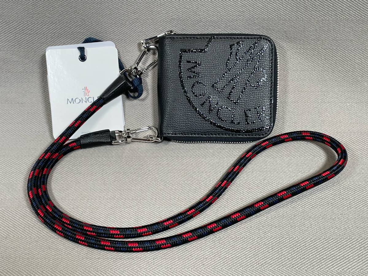 好評受付中 新品 Moncler モンクレール 2つ折り財布 ストラップ付