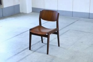 1954年 天童木工 水之江忠臣「ブックチェア」b ダイニングチェア チーク材 ビンテージ品 椅子 アームレス グッドデザイン賞 TENDO