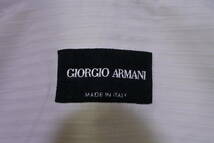 GIORGIO ARMANI ジョルジオアルマーニ 長袖 ドレスシャツ 比翼 size 40 ホワイト ストライプ柄 イタリア製_画像7