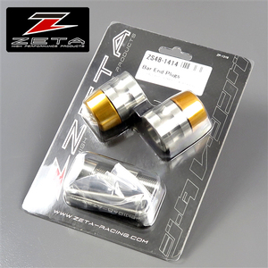 ◇YAMAHA FZ/MT/XSR/XJR ZETA ハンドルバーエンドプラグ ゴールド 展示品 (ZS48-1414)検索/フェザー/FAZER