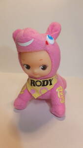 ★Funny Plush toy★Rody x kewpie Small doll vinyl face キューピー顔のロディー おもちゃ　USED IN JAPAN