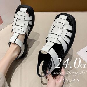 グルカサンダル 24.0 サイズ 白 ホワイト ZARAザラ GUジーユー 好き 韓国 美脚 脚長 レディース ママシューズ
