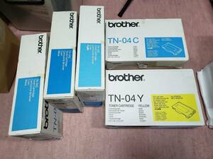 未使用　箱付き　取説付　brother純正品 トナーカートリッジ シアン TN-04C　4個　イェロー　TN-04Y　1個　セット　詳細不明につきジャンク