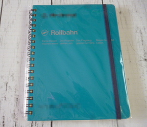 Rollbahn★ロルバーン　ポケット付きメモ 13.8×18.2cm　緑色　ノート　デルフォニックス