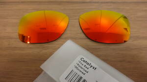 オークリー カタリスト用 カスタム偏光レンズ Polarized Lenses for Oakley Catalyst FIRE RED