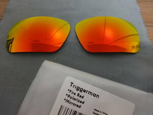 トリガーマン用 カスタム偏光レンズ（9314アジアンフィット不可） FIRE RED Polarized 新品　Oakley TRIGGERMAN Sunglasses　TRIGGER MAN