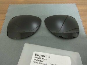 処分価格！★オークリー ディスパッチ 2用 カスタム偏光レンズ　BLACK Polarized 新品　Oakley Dispatch 2 Sunglasses