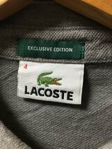 別注モデル★美中古・LACOSTE×BEAMS★ ポロシャツ 鹿の子　GRAY サイズ4　L相当_画像2