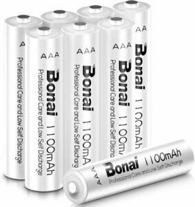[新品/送料無料] BONAI 単4形 充電式電池 ニッケル水素電池 8個パック（高容量1100mAh 約1200回使用可能）CEマーキング取得 UL認証済み