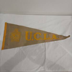 ビンテージ　U.C.L.A.　カリフォルニア大学　カレッジ　テナント　旗　フラッグ　インテリア　雑貨　オブジェ　アンティーク　220815