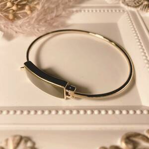 ゴールド　ブレスレット　オリーブ　グリーン　Gold bracelet japan Vintage　accessories　0020