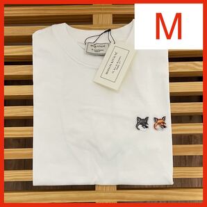 【新品】メゾンキツネ Tシャツ MAISON KITSUNE ダブルフォックス ホワイト M
