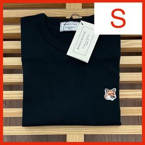 【新品】メゾンキツネ Tシャツ MAISON KITSUNE トリコロール ブラックS