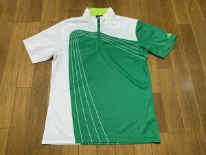 adidas/アディダス ゴルフ 半袖 ジップシャツ L