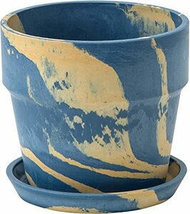 poshu living urban plant pot marble blueberry × lemon Φ13.5×H12.5cm 81026